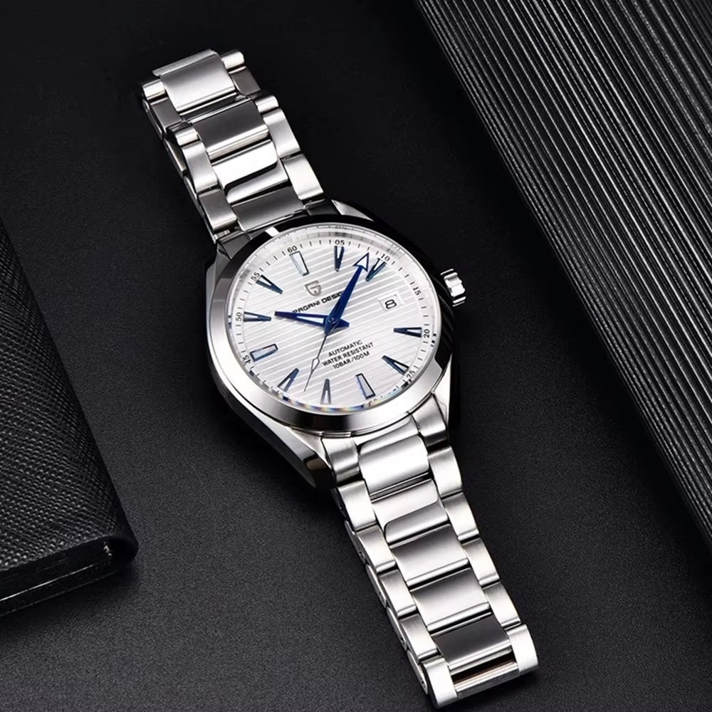 40MM Luxury Men Sports Mechanical Watch Water Resistant 100M Stainless Steel Sapphire Glass Men'S Automatic Clock